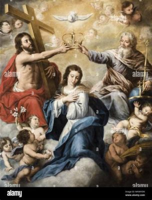 La coronación de la Virgen - Un retrato celestial y una explosión de detalles dorados!