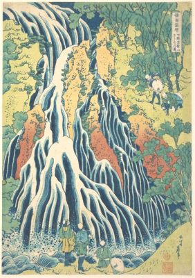 El Puente de la Gota:  Una Explosión de Color y Movimiento en Ukiyo-e